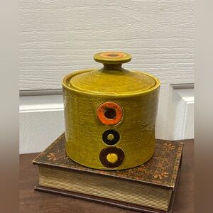 Mid Century Bitossi Italian Pottery Lidded Canister Jar